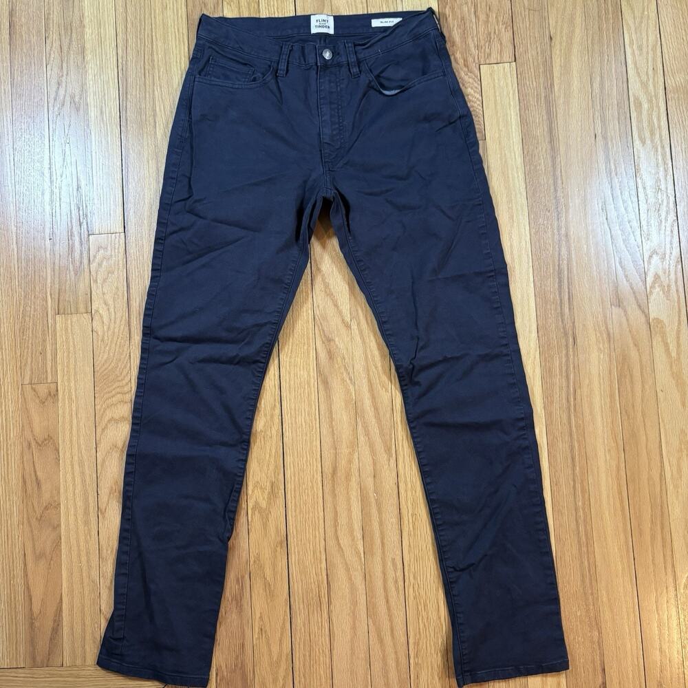 Flint and Tinder Men’s Size 30X32 Slim Fit Chino Pants Navy Blue